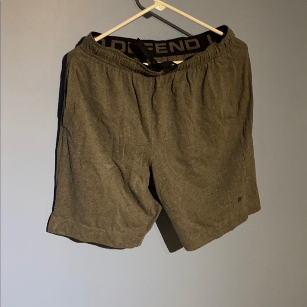 Gray workout shorts
